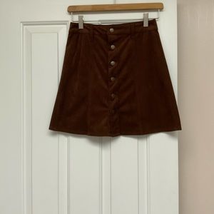 Brown Button Down Skirt